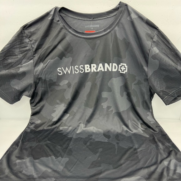 SWISS BRAND, MENS MEDIUM, BLACK CAMOUFLAGE, T-SHIRT - Picture 5 of 9